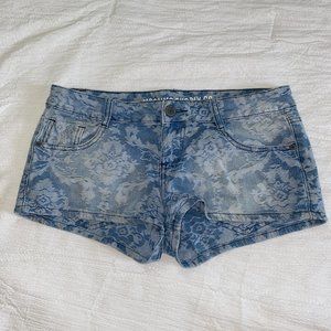Target Mossimo Supply Co Floral Lace Denim Jean Shorts